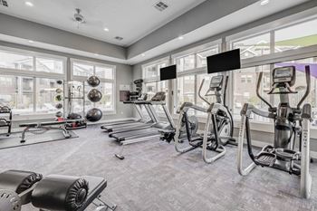 Fitness center with modern equipment
